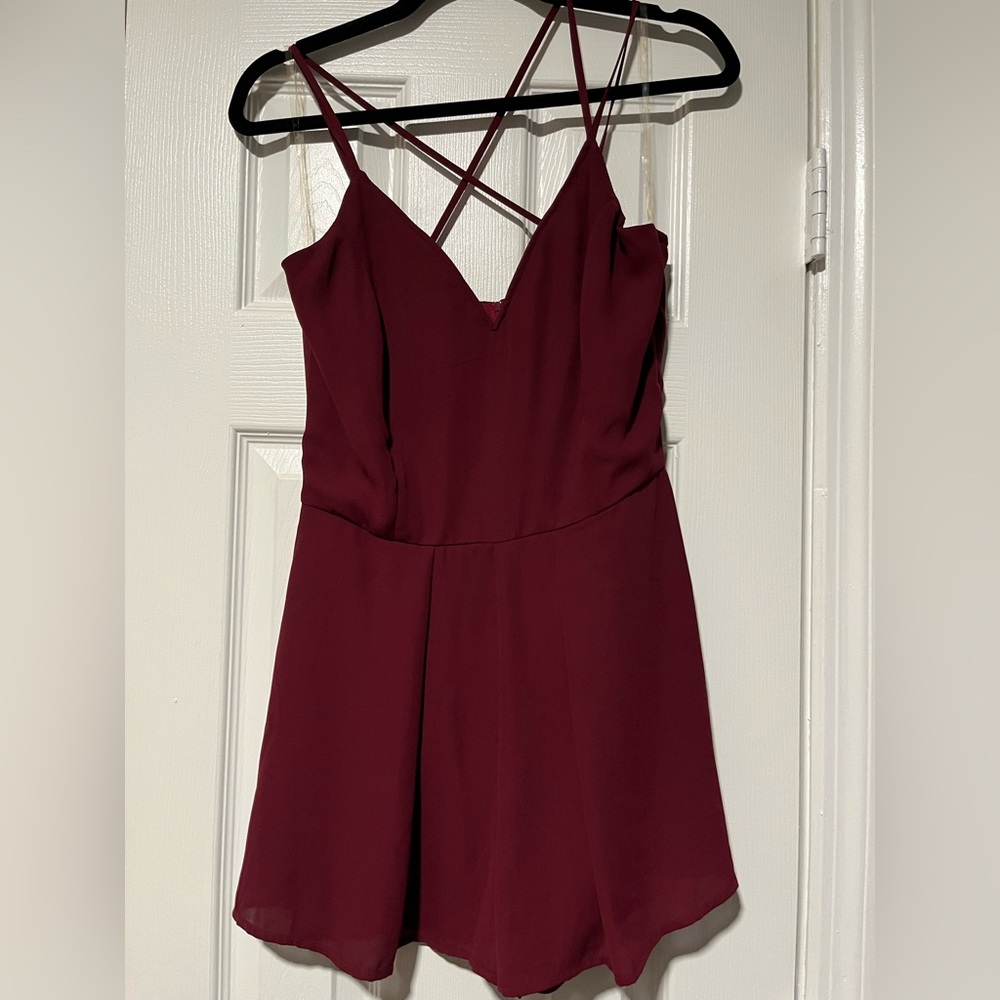 Charlotte Russe Burgundy Strapless Dress